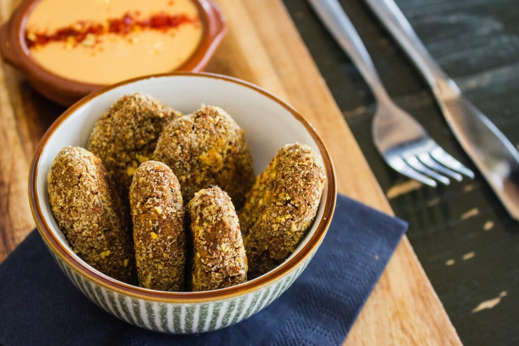 Spicy Vegan Chickpea Nuggets